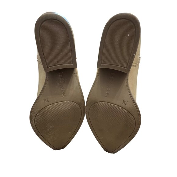 Tan Western Cowboy Boots Indigo Rd. Embroidered Mid-Calf Stacked Heel Womens 7M - Picture 13 of 15